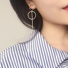 Load image into Gallery viewer, NEW Gold Metal Tassel Earrings for Women Long Circle Pendant Earings Fashion Jewelry Statement Geometric Vorbellen Voor Vrouwen