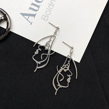 Load image into Gallery viewer, Punk Human Face Drop Earrings For Women Retro Abstract Hollow out Statement Hand Metal Fashion Dangle Earring Jewelry