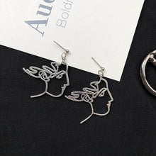 Load image into Gallery viewer, Punk Human Face Drop Earrings For Women Retro Abstract Hollow out Statement Hand Metal Fashion Dangle Earring Jewelry